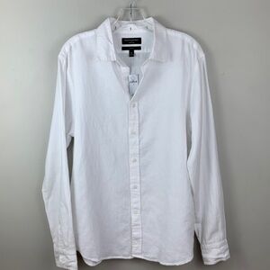 Banana Republic Factory Slim Fit Linen Blend Long Sleeve Shirt NEW!